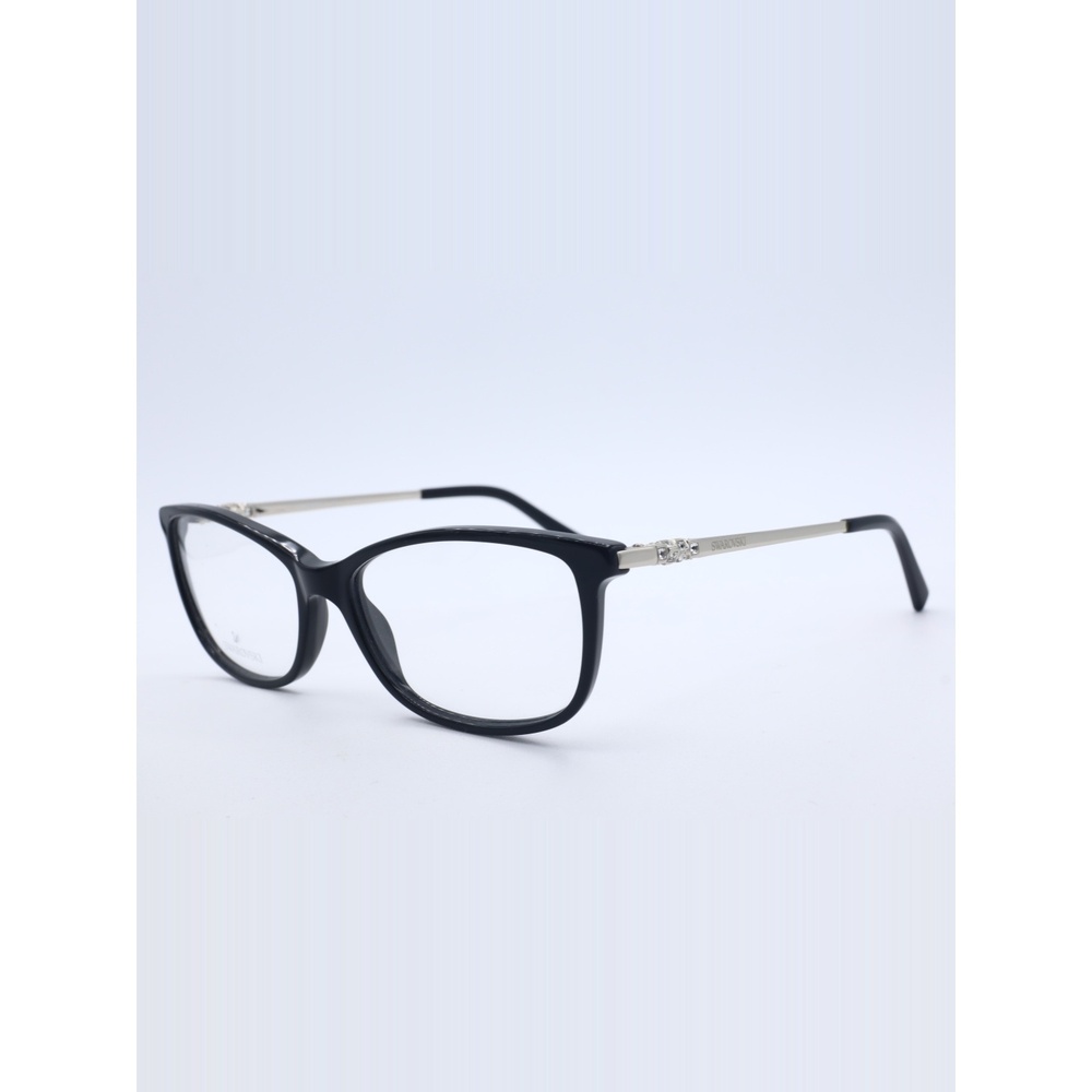 Swarovski SK5285 001 Black Silver Plastic Eyeglasses Frame 54-15-140